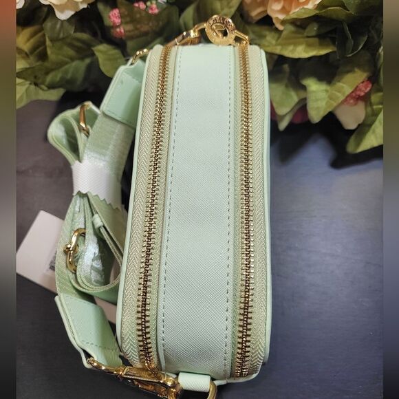 NWT Valentino Orlandi Mint Green Double Zip Camera Bag - Picture 11 of 16